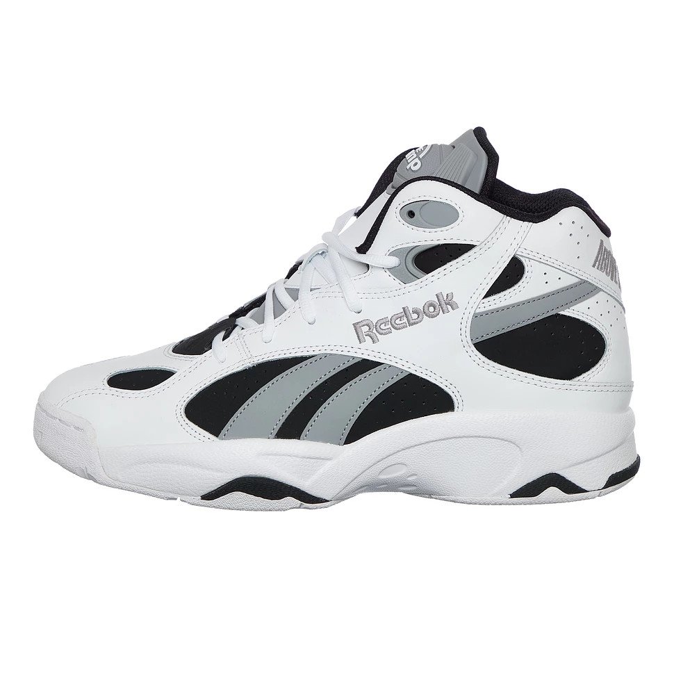 Black and white reebok pumps on sale