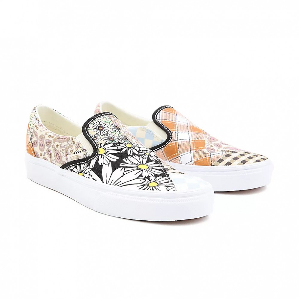 Vans patchwork slip on sale