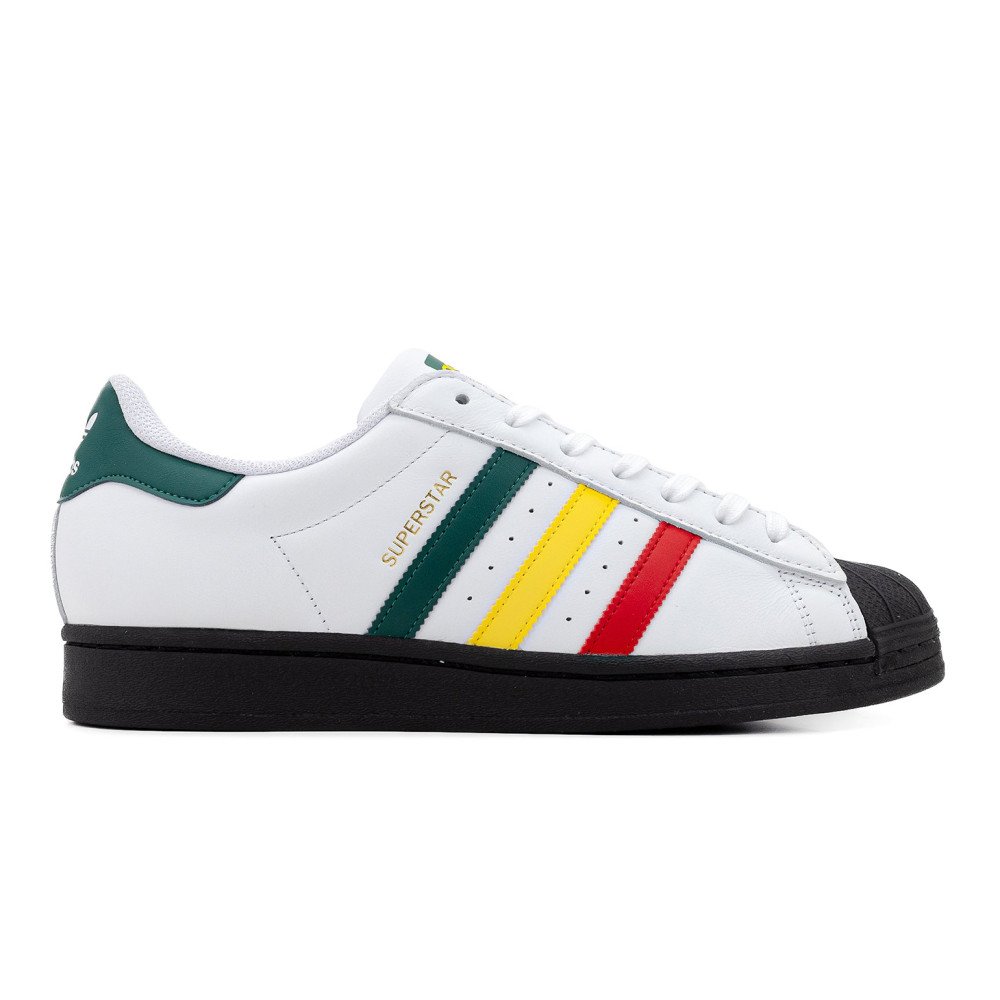 adidas Originals Superstar Cloud White Yellow Collegiate Green IH3120 sneakshero