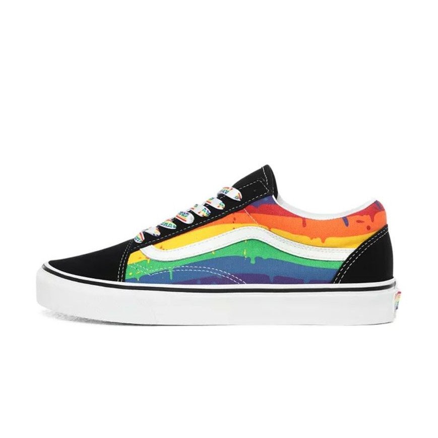 Vans shoes rainbow chip print size9.5 deals