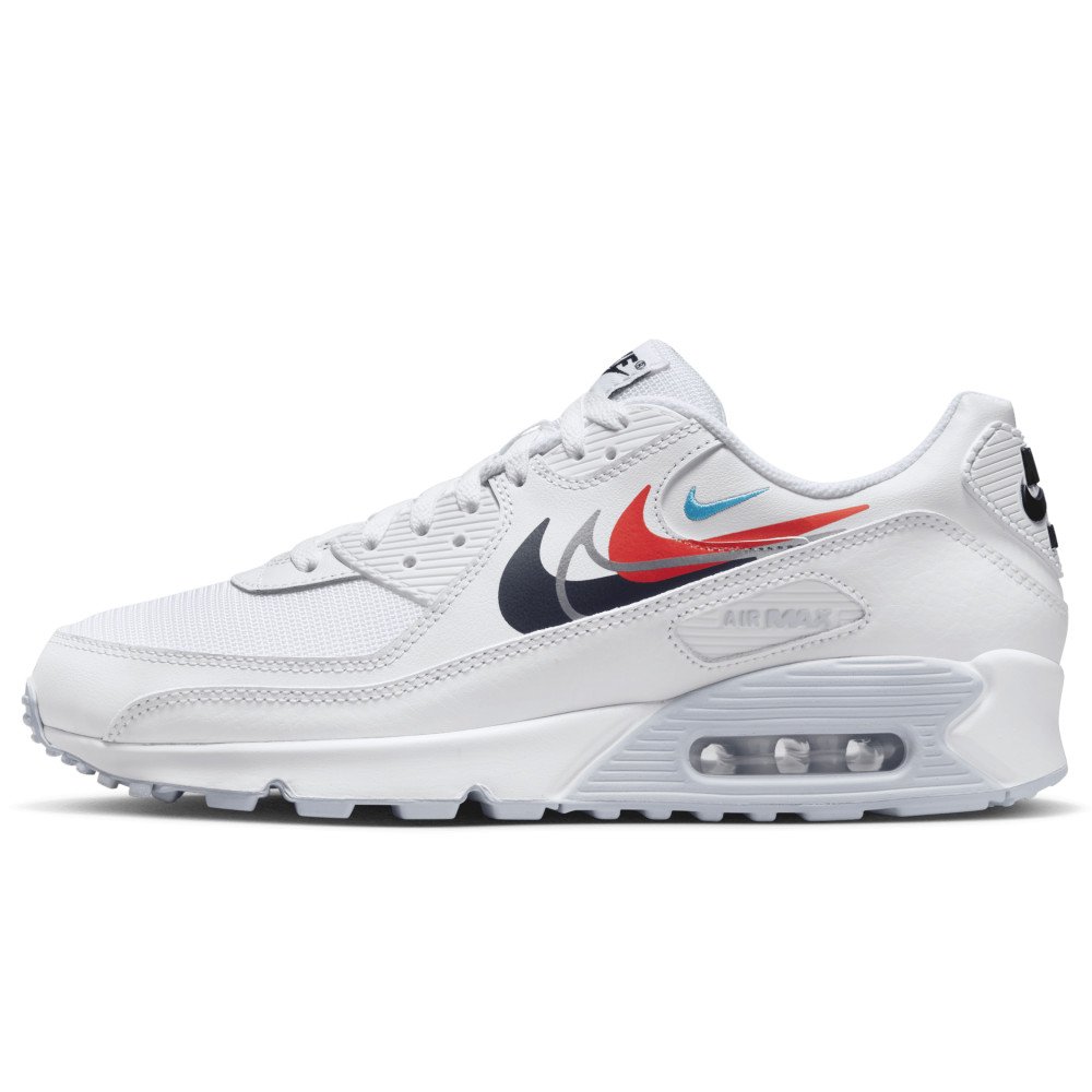 Nike air max 90 essential midnight navy white  and  red best sale