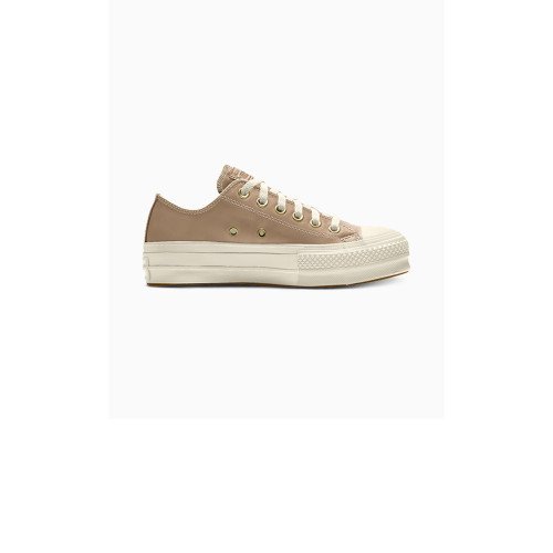 Converse Custom Chuck Taylor All Star Lift Platform Leather By You (173159CSP24CHAMPAGNETANSC) [1]