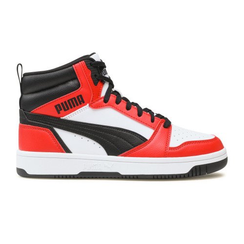 Puma Rebound V6 Mid Jr Puma White/puma Black/for All Time Red (393831-03) [1]