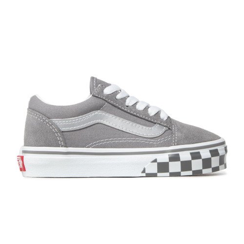 Vans Kids Reflective Sidestripe Old Skool Shoes (4-8 Years) ((reflective Sidestripe) Checkerboard/frost Gray) Kinder , Größe 31.5 (VN0A7Q5FAC1) [1]