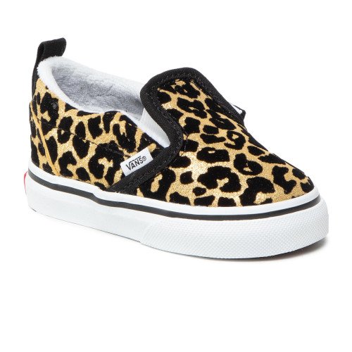 Vans Toddler Flocked Leopard Classic Slip-on Velcro Shoes (1-4 Years) ((flocked Leopard) /true ) Toddler , Größe 17 (VN000UBSABS) [1]