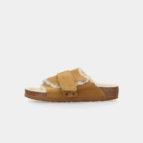 Birkenstock Kyoto Shearling Suede Leather/Fur "Corduroy Cork Brown" (1028178) [1]