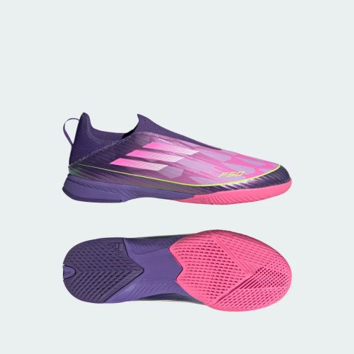 adidas Originals F50 LEAGUE Laceless Indoor Fußballschuhe für Kinder (JQ9756) [1]