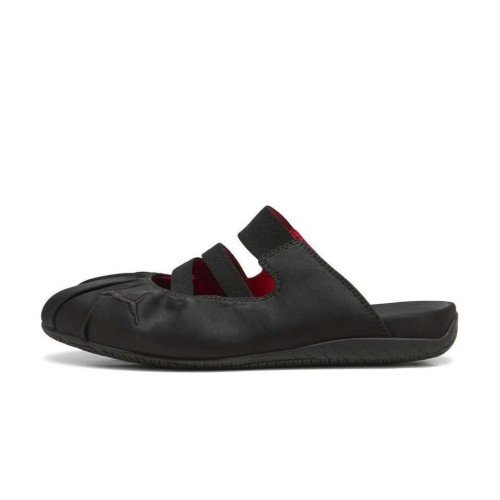 Puma Women s Speedcat Satin Mules Black / For All Time Red (409911-02) [1]