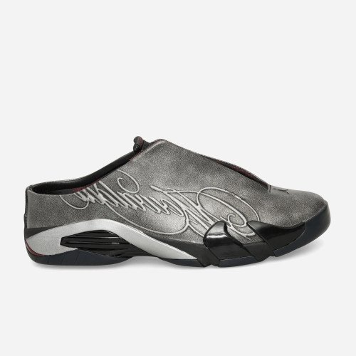 Nike Jordan Mowalola Air Jordan 14 Retro Mules Black / Metallic Silver (IR0908-001) [1]