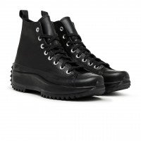 monocolor leather run star hike high top