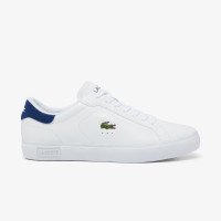 Lacoste Men's Powercourt Logo Tongue Leather Trainers (48SMA0001-042)