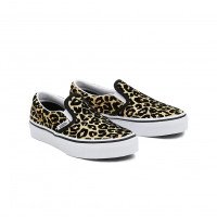 Vans Kids Flocked Leopard Classic Slip-on Shoes (4-8 Years) ((flocked Leopard) /true ) Kinder , Größe 31.5 (VN0A7Q5GABS)