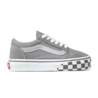 Vans Kids Reflective Sidestripe Old Skool Shoes (4-8 Years) ((reflective Sidestripe) Checkerboard/frost Gray) Kinder , Größe 31.5 (VN0A7Q5FAC1)