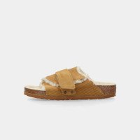 Birkenstock Kyoto Shearling Suede Leather/Fur "Corduroy Cork Brown" (1028178)