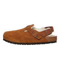 Birkenstock Tokio Inside Shearling Suede Leather/Fur "Mink" (1028374)