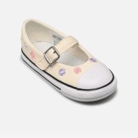 Converse Chuck Taylor All Star Dainty Mary Jane Embroidered Floral Easy On Black (A13444C)