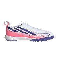 adidas Originals F50 Hyperfast League Laceless Turf Football Shoes Kids (KK1325)