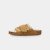 Thumbnail of Birkenstock Kyoto Shearling Suede Leather/Fur "Corduroy Cork Brown" (1028178) [1]